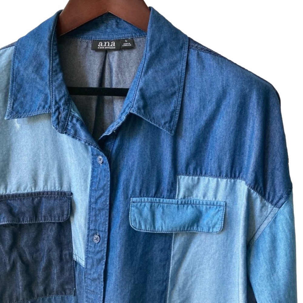 a.n.a Patchwork Shirt L